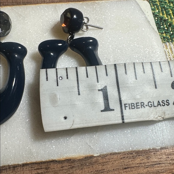 Coach Large Signature Enamel Earrings - Picture 9 of 9